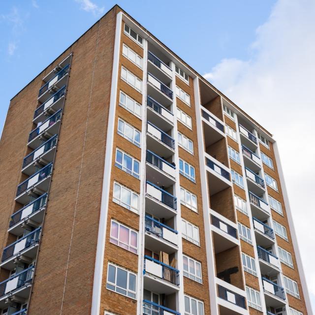 View of high rise building UK