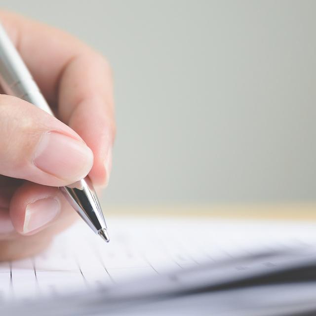 Filling out a form 