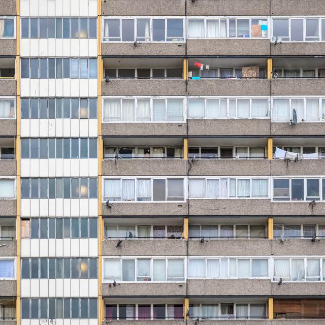 Facade of tower block
