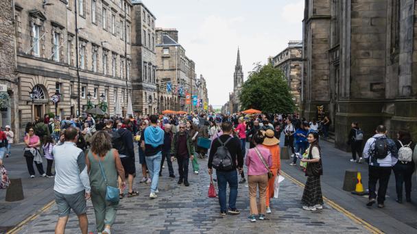 Old Town during the Fringe Festival